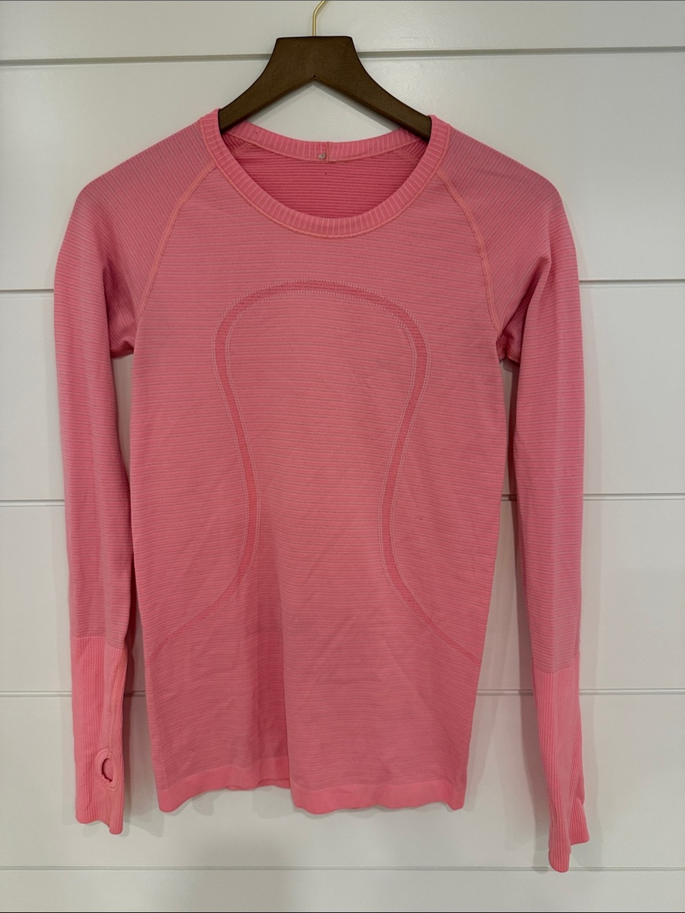 lululemon athletica Pink Long Sleeve Seamless Crew Top